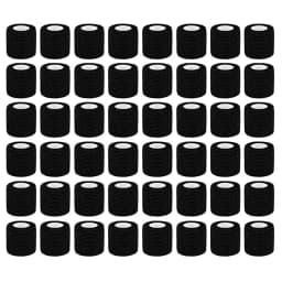 48/24/3PCS Black Tattoo Grip Cover Wraps Self-Adhesive Elastic Bandage Tape Breathable Strong Sports Tape Athletic Bandage Rolls