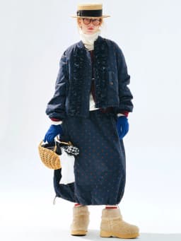 Velvet Polka Dot Lantern Skirt, Elastic - Waist Pocket Design, Retro Commute, Artistic & Chic 255282
