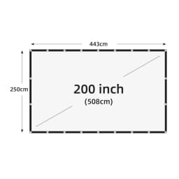 VEIDADZ Projector Screen White Less Creases 60-200 inch Soft High Density Portable Foldable Projection Screen for Outdoor Movie