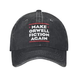 Vintage 1984 Make Orwell Fiction Again Baseball Cap Men Women Distressed Denim Sun Cap Dystopian World Outdoor Adjustable Hats