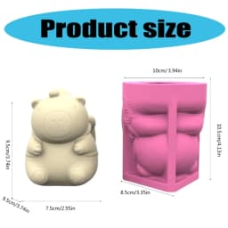 9.5cm Cartoon Capybara Figuries Shaped 3D Silicone Mold Resin Succulent Flower Pots Mold DIY Craft for Home Office Desktop Decor