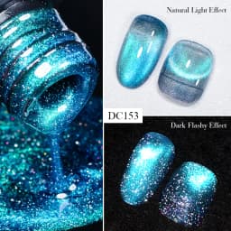 Mtssii 7ML Black Crystal Cat Magnetic Gel Sparkling Glitter Gel Nail Polish Semi Permanent UV Gel Nail Art No Need Base Color