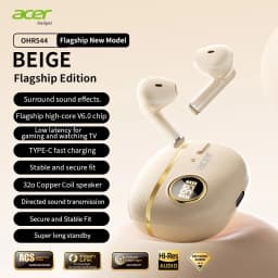 Acer Genuine Wireless Bluetooth Earphones, Semi-In-Ear Type, Latest 6.0 Chip with Stable Transmission, Coil Speaker for Directional Sound Transmission, High-Resolution Audio for Clear Calls
