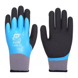 1Pair Winter Waterproof Thermal Gloves Work Safety Anti-Slip Grip Latex Coated Garden Gloves For Worker Builder Hands Protection