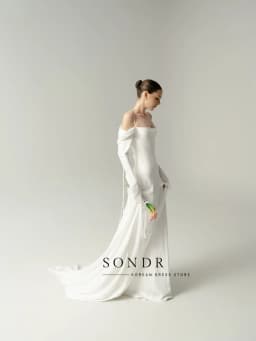 Sondr Customized Elegant Korean Wedding Dresses Spaghetti Strap Bridal Gown Korea Photo Shoot Dresses Off the Shoulder Gown