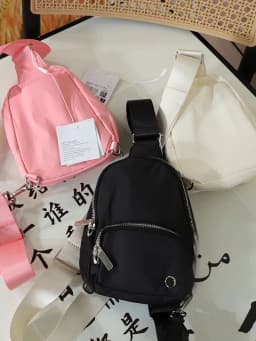 Adjustable Crossbody Chest Bag Travel Single Shoulder Bag Multifunctional Sling Bag Polyester Zipper Closure Casual Leisure