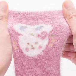 3 Pairs Winter Thicken Baby Socks Cute Rabbit Bear Plush Middle Tube Socks For Newborn Warm Boy Girl Long Socks