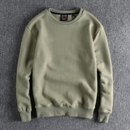 Autumn Winter American Retro Heavyweight Velvet Solid Color Sweatershirt Men's Fashion Pure Cotton Washed Youth Pullover Hoodies