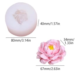 3D Jasmine Rose Flower Silicone Mold DIY Chocolate Cake Decor Pudding Desserts Pastry Baking Tool Soap Fondant Baking Mould