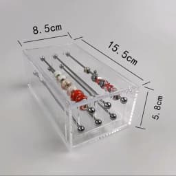 Large Capacity Bracelet Charm Collection Case Rondelles Beads Acrylic Organizer Storage Box Pendant Trollbeads Holder Stand Rods