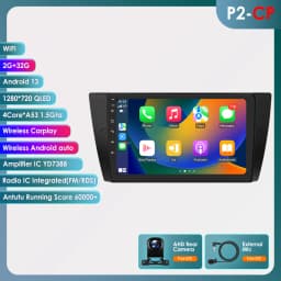 9" Hizpo 2Din Otca-Core Snapdragon 6115 Android14 Car Radio for BMW E90 E91 E92 E93 2006 - 2012 GPS DSP RDS 4G BT Auto CarPlay