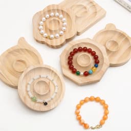 Wooden Beading Design Board Suitable Bracelet Display Stand For Jewelry Making Necklaces Crafts Tray Practical Display