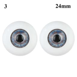 1Pair 22mm 30mm Realistic Half Round Craft Accessories Acrylic DIY Eyeballs Reborn Doll Eyes BJD Mini Easy Use Simulation