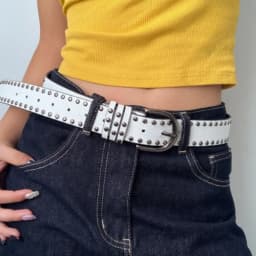 Ladies' Retro Rivet Belt, with an American Style Design Resembling a Belt, Paired with Skirts and Jeans for Decoration