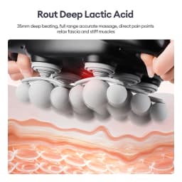 18/24 Heads Fascia Gun Red Light Deep Tissue Muscle Massager Wireless Massage Gun for Back Waist Leg Body Muscle Relaxation Home Gym