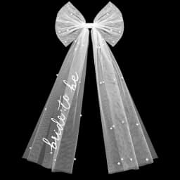 Bride To Be Bow Veil - Bachelorette Party, Wedding Events, Tulle Bow Design, Romantic Elegant, Memorable Accessory