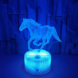 3d Illusion Lamp Led Children's Night Light Horse Table Lamp for Bedroom Holiday Christmas Lights Decoration Gifts for Kids