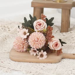 Artificial Flowers Autumn Roses Silk Hydrangea Daisies Home Table Bouquet Decoration Wedding Bridal Christmas Fake Flower Decor