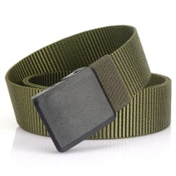 Men Female Belts Military Nylon Adjustable Belt Men Outdoor Travel Tactical Waist Belt with Plastic Buckle for Pants 130cm