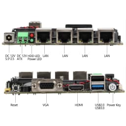 Mini PC Firewall Motherboard Intel Celeron N2830 J1900 4x 2.5G Ethernet HDMI VGA 2xUSB Mini PICE SIM Slot SATA mSATA 12X12CM
