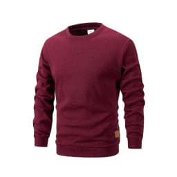 Men's Autumn Long Sleeve Knit Pullover Solid Color Crewneck Warm Sweater Men Casual Loose Sweatshirt Street Sportswear