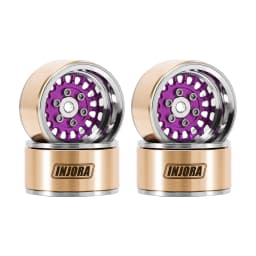 INJORA ModuWheel 1.0" Brass & Aluminum Beadlock Wheels for 1/18 1/24 RC Crawlers