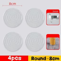 4Pcs Silicone Non-Slip Pad Anti-moving Table Foot Mat Bed Foot Antislip Fixator Transparent Anti Vibration Pads Furniture Gasket