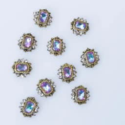 10pcs Retro Alloy Red Green Crystal Bright Strass Glitter Rhinestone Nail Art Decorations DIY 3D Jewelry Stone Supply Charms