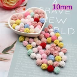 10-25mm Mesh Elastic Flower Ball DIY Lace Craft Tennis PomPom Pendant Hairpin Jewelry Decoration Making Accessories 24-96 Pieces