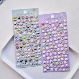 3 pcs/6 pcs Fun Mini Animals Cartoon 3D Puffy Stickers Scrapbooking DIY Journal Stationery Sticker Cute Deco School Supplies