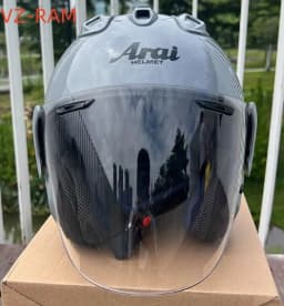 VZ-RAM High Quality ABS Classic 3/4 Open Face Helmet,For Harley Motorcycle And Cruise Motorcycle Protection Helmets,Modern Grey