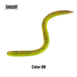 Kingdom 15pcs Earthworm Soft Lure Sinking 1.8g 96mm 2.8g 120mm Artificial Fishing Lures Bass Flatfish Fishing Fishing Equipment