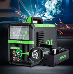 AIXZ 250 Amps 5 in 1 HF TIG Welder AIT250P AC/DC Aluminum Welding MMA ARC Argon Digital Pulse TIG Welding Machine 2T/4T IGBT Inverter for Stainless Steel Aluminum Hot Start Arc Force Anti-Stick