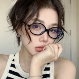 0 -0.5 -1.0 -1.5 To -4.0 Oval Frame Women's Myopia Glasses Trendy Anti-Blue Light Near Sighted Glasses Prescription Eyeglasses