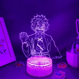 Anime Demon Slayer Figure 3D LED Neon Nightlights Birthday Gift for Friends Otaku Bedroom Decor Manga Lava Lamp Kimetsu No Yaiba