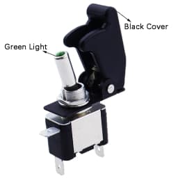 Auto Car Boat Truck Illuminated Led Toggle Switch With Safety Aircraft Flip Up Cover Guard Red Blue Green Yellow White 12V20A