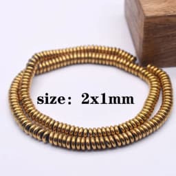 Plated Genuine Gold Color Retention AAA+ Natural Hematite Stone Spacer Loose Beads For Jewelry Making Diy Bracelets Finding