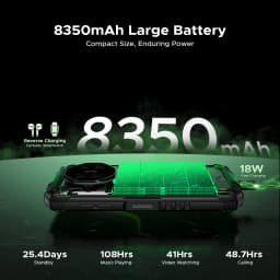 DOOGEE Fire 3 Rugged Phone 8350mAh Battery 5.5'' Display 12GB RAM (3GB+9GB) 64GB ROM Android 16 Smartphone Support Widevine L1