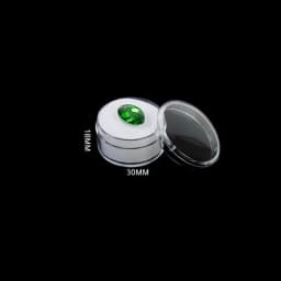 12Pcs/lot Round Bare Diamond Box Diamond Gemstone Bead Storage Box Jewelry Sample Clear Display Container Gem Packaging Case