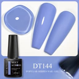 MEET ACROSS 7ml Orange Red Pink Gel Nail Polish Laser Sparkling Soak Off Semi Permanent Nail Art UV Gel Varnishes Spring Summer
