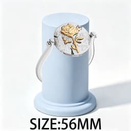 2026 New 925 Silver Sparkling Heart Shaped Rose Sun Moon Women's Seal Ring Display Tool DIY Exquisite Charm Jewelry Gift