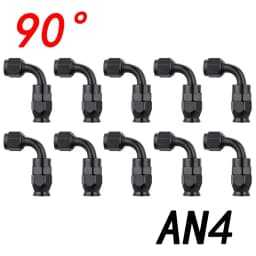 10x Universal Straight 0 45 90 180 Degree AN3 AN4 AN6 AN8 AN10 AN12 Hose End Fitting Hose Adapter For Swivel PTFE Oil Fuel Line