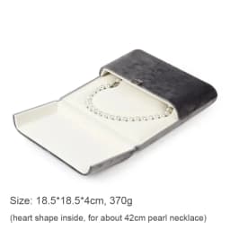 Pearl Necklce Gift Box Velvet Necklace Packaging Box Ring Holder Display Showcase Pendant Organizer