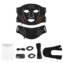 7 Color LED Face Mask with Neck Wireless Portable Red Light Therapy for Anti-Aging, Wrinkles, Skin Rejuvenation, Home Use