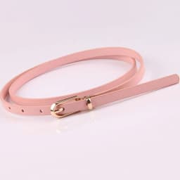 1x108cm PU Leather Women Thin Belt Simple Solid Color Versatile Pin Buckle Thin Belt Dress Decoration Women Designer Belts