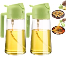 500ML 2-in-1 Dual Use Plastic Olive Oil Sprayer Dispenser Spray Pour Bottle Vinegar Mister Air Fryer BBQ Salad Kitchen Tools