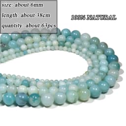 Wholesale Natural Amazonite Various Shape Stone Beads Round Faceted Rondelle Square Irregular for Jewelry Making Diy Bracelet