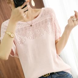 100% pure cotton short-sleeved summer new pullover vest ladies O-neck knitted loose T-shirt m free shipping for women