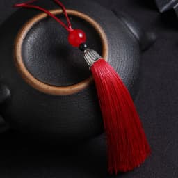10Pcs Tassels Silky Handmade Soft Tassels Jade Bead Tassels DIY Craft Jewelry Car Key Chain Decor Pendants Smooth Fringe Trim