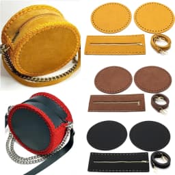 1Set Handmade Handbag Bag Set Leather Bag Bottoms With Hardware Package Accessories HandBag Shloulder Straps DIY Women Backpack